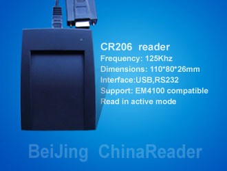 Đầu đọc thẻ RFID 125 Khz CR206U cổng RS232