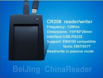 Đầu đọc ghi thẻ RFID 125 Khz CR208U cổng USB